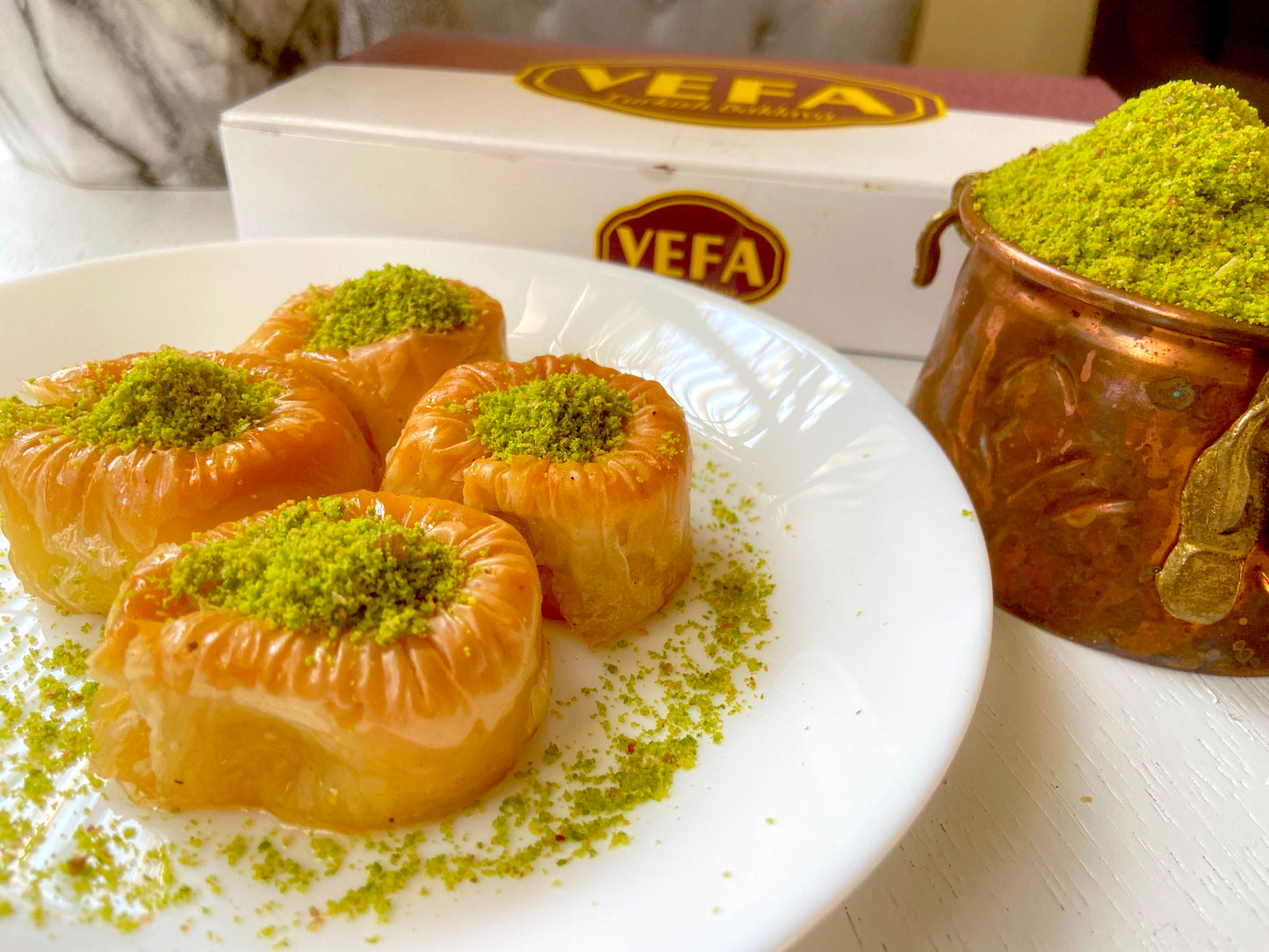 Nightingale Nest, Handmade Turkish Pistachio Or Walnut Nightingale Nest, Vefa Baklava